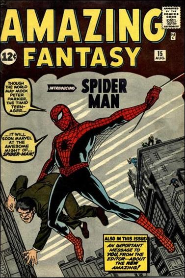 Amazing Fantasy #15, the origin of Spider-Man’s first-swing cover lineage
