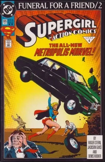 Action Comics (1938) issue 685-B White & Red Logo Cover (2nd Printing)
