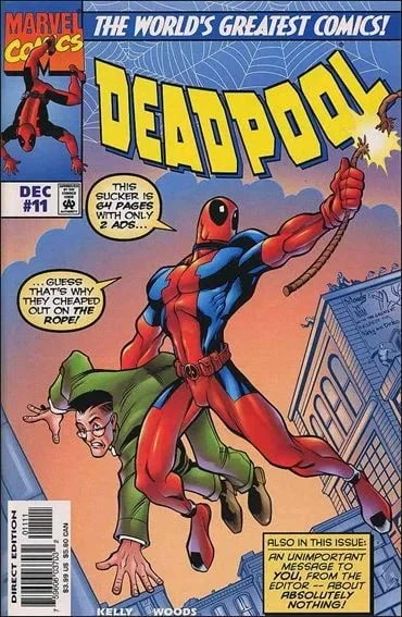 Deadpool #11, an Amazing Fantasy #15 homage cover by Walter McDaniel (regular series cover artist)