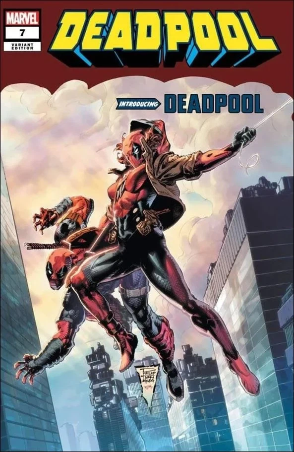 Deadpool #7, an Amazing Fantasy #15 homage cover by Philip Tan