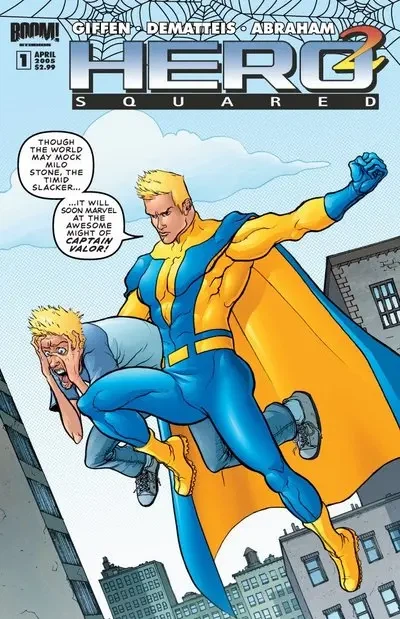 Hero Squared #1, an Amazing Fantasy #15 homage cover by Joe Abraham