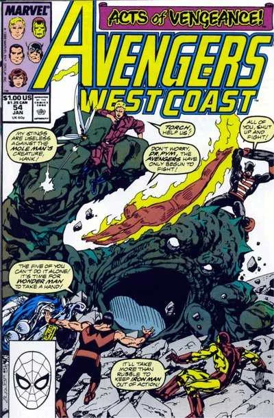 Avengers West Coast #54 — Standard cover
