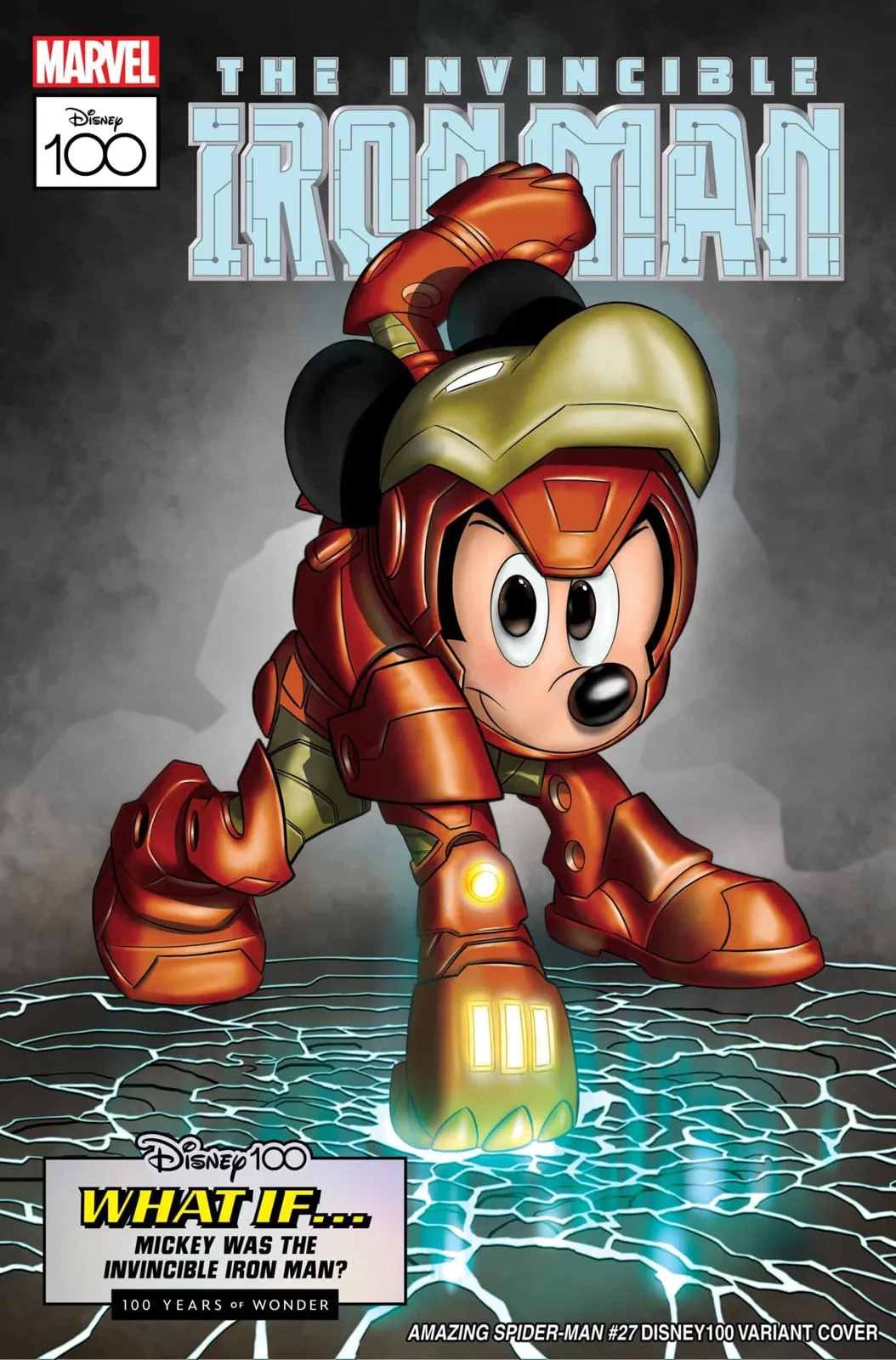 Amazing Spider-Man (2022) #27, Disney100 Variant, artwork by Claudio Sciarrone