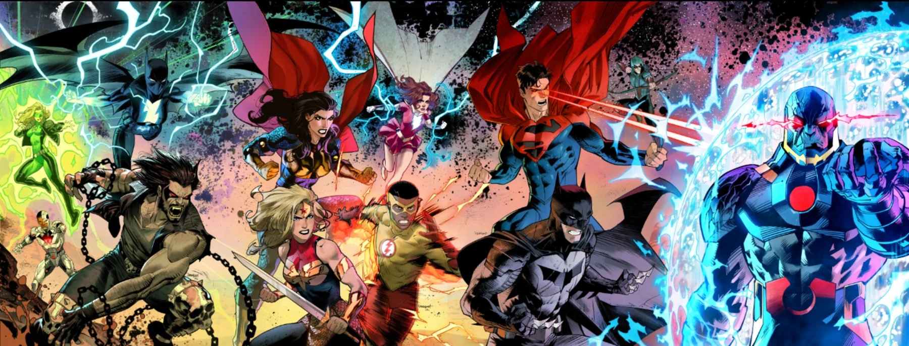 DCeased: War of the Undead Gods #1-#4 (connecting set) — Dan Mora connecting covers #1–4; #1 1:100 virgin; #4 1:100 gatefold, cover by Dan Mora