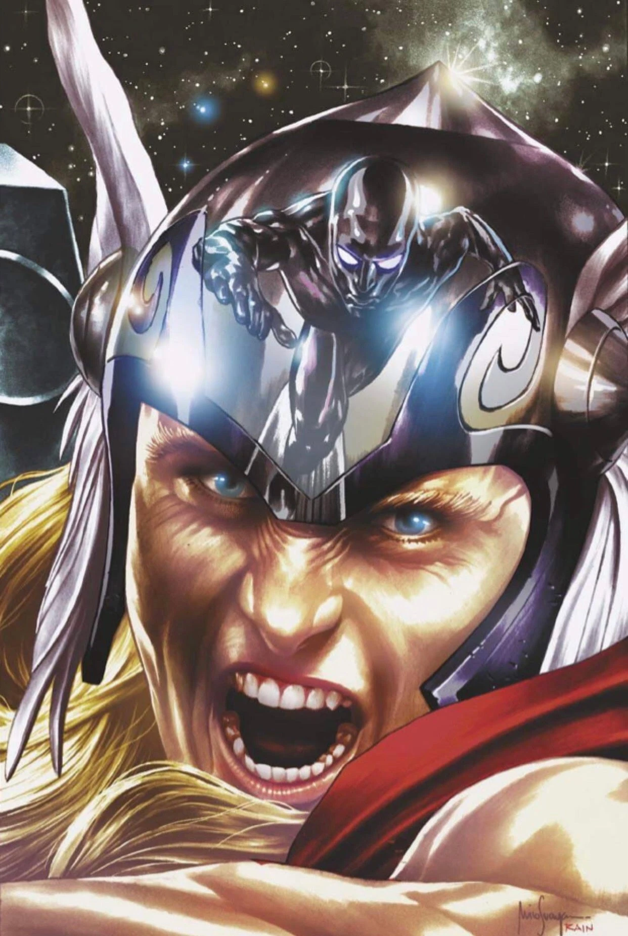 Thor #12 — Big Time Collectibles reverse-viewpoint homage (trade / virgin)