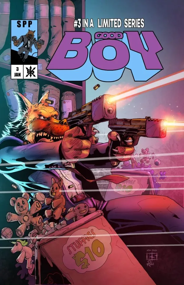 Good Boy #3 — Hero's Corner Comics Bryan Silverbax Punisher #1 Homage Variant (+ Distressed Metal Variant)