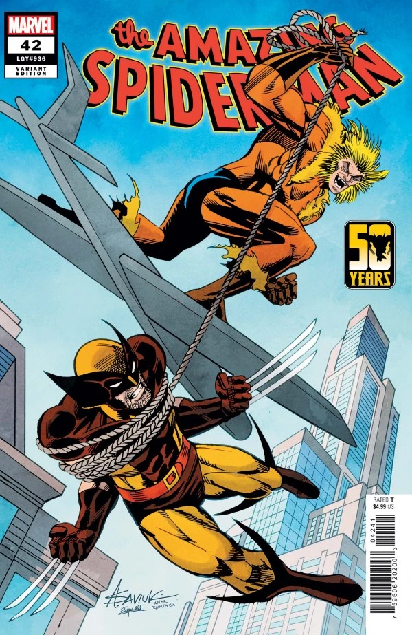 The Amazing Spider-Man #42 — Alex Saviuk Wolverine 50th Anniversary Variant