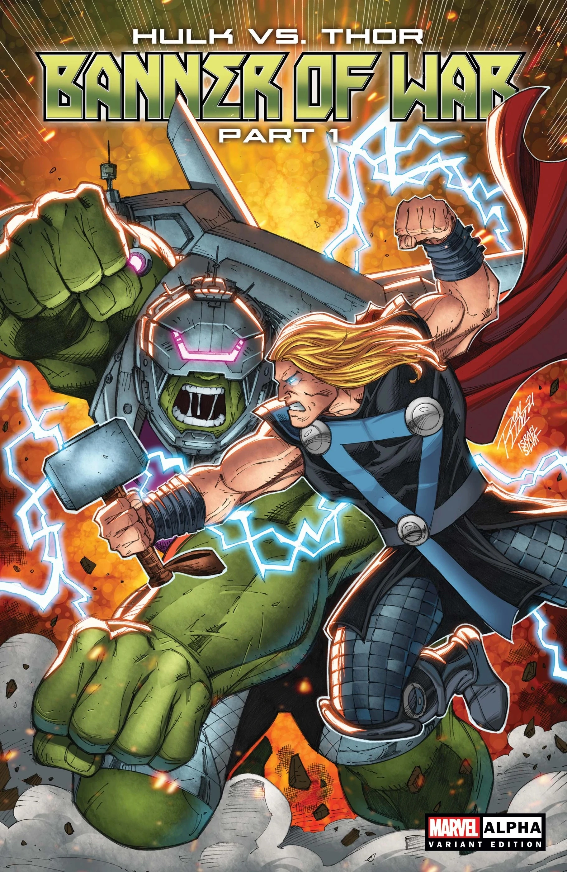 Hulk vs. Thor: Banner of War Alpha #1 — Lim Variant, cover by Ron Lim (variant name says 'Lim')