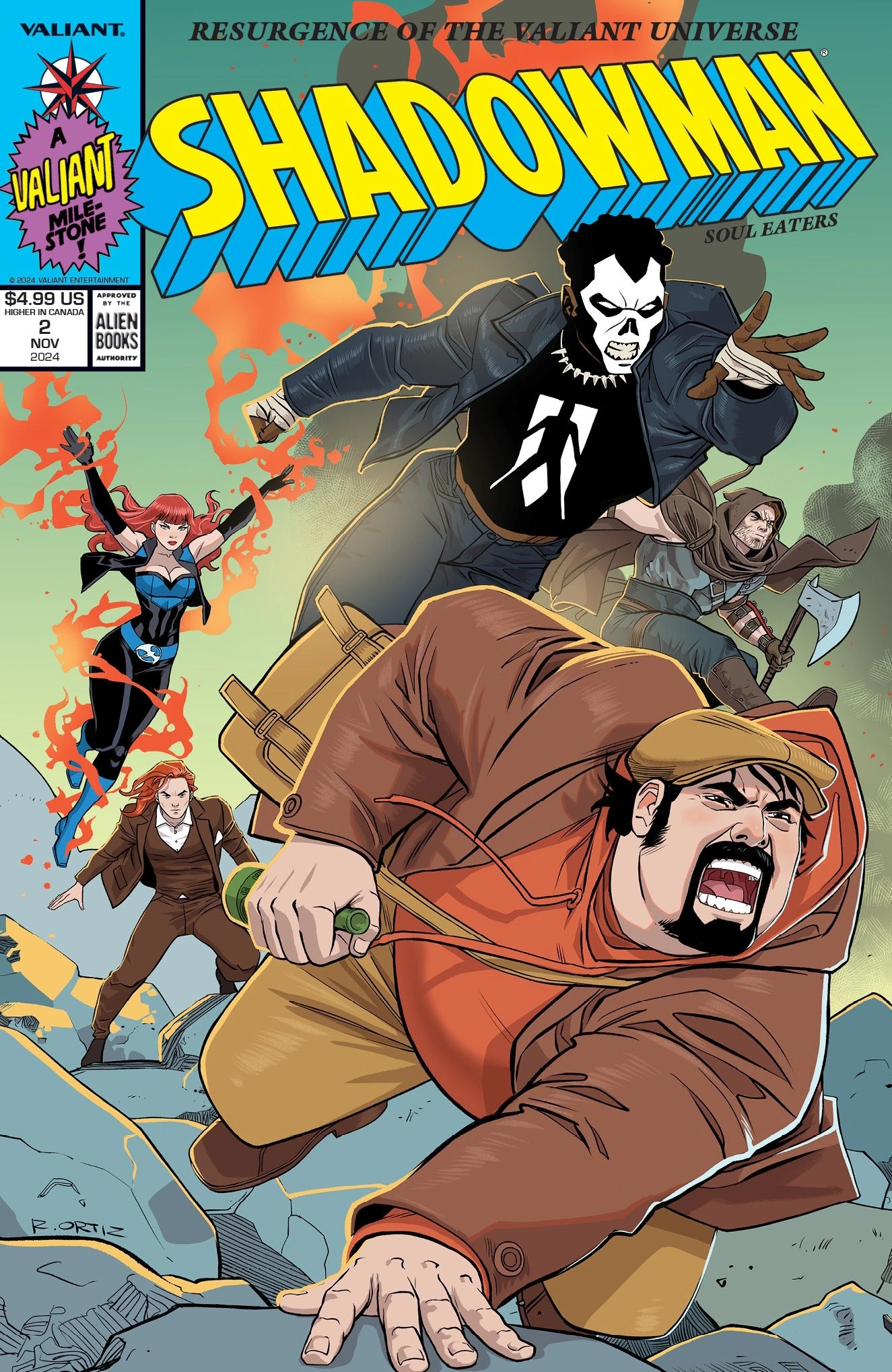 Shadowman: Soul Eaters #2 — Connecting X variant / virgin edition, cover by Richard Ortiz