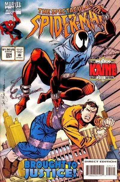 Peter Parker, The Spectacular Spider-Man #224 — Standard cover (direct + newsstand editions)