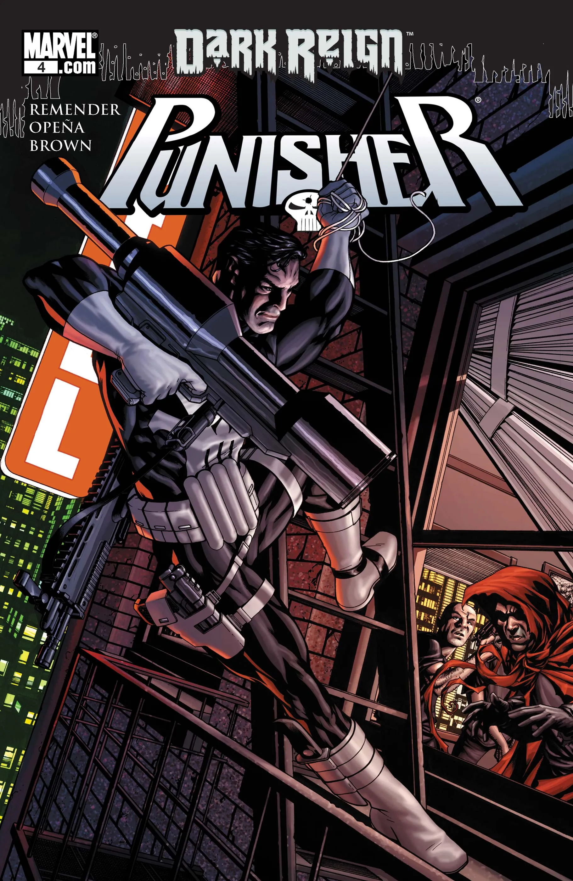 The Punisher #4 — Regular Hood cover — Dark Reign trade dress