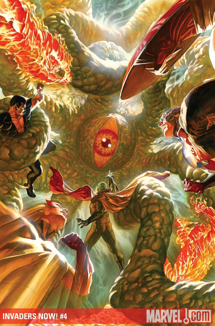 Invaders Now! #4 — Standard Alex Ross cover; related Dynamic Forces virgin