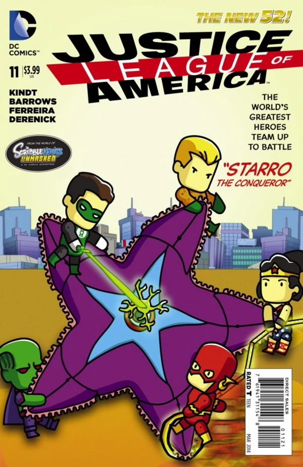 Justice League of America #11 — 1:25 Jon Katz Scribblenauts Unmasked Variant