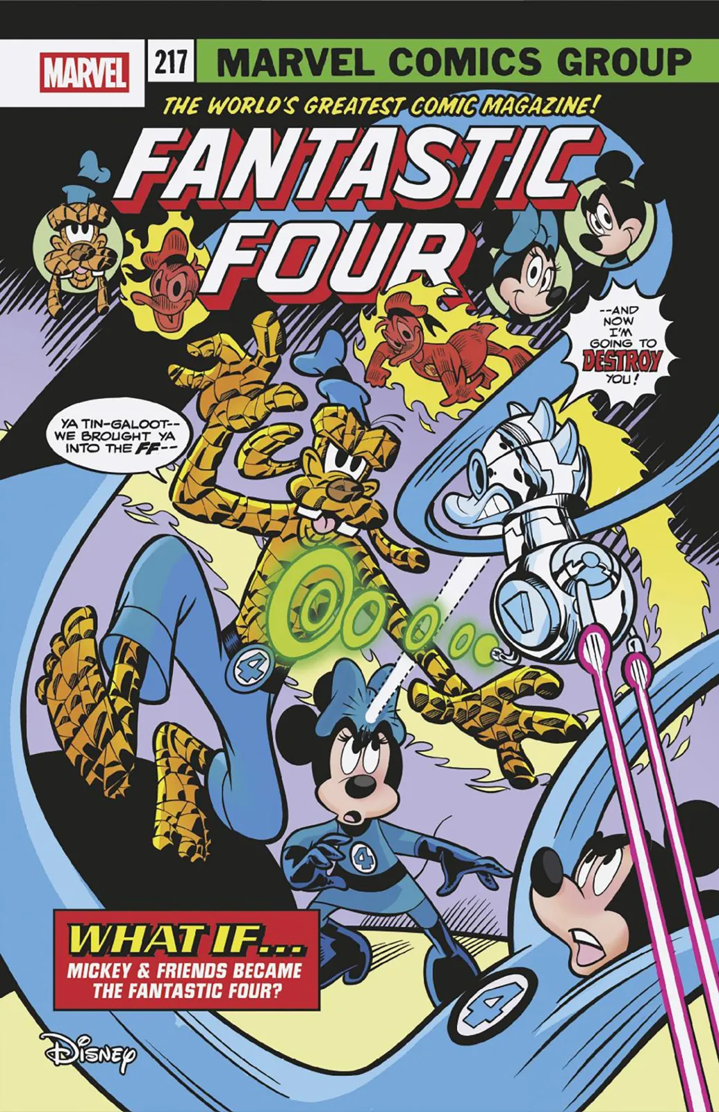 Fantastic Four (2025) #5, Disney What If? FF Homage Variant, artwork by Marco Palazzi