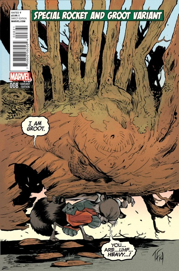 Hulk #8 — Tom Fowler Rocket Raccoon and Groot Variant