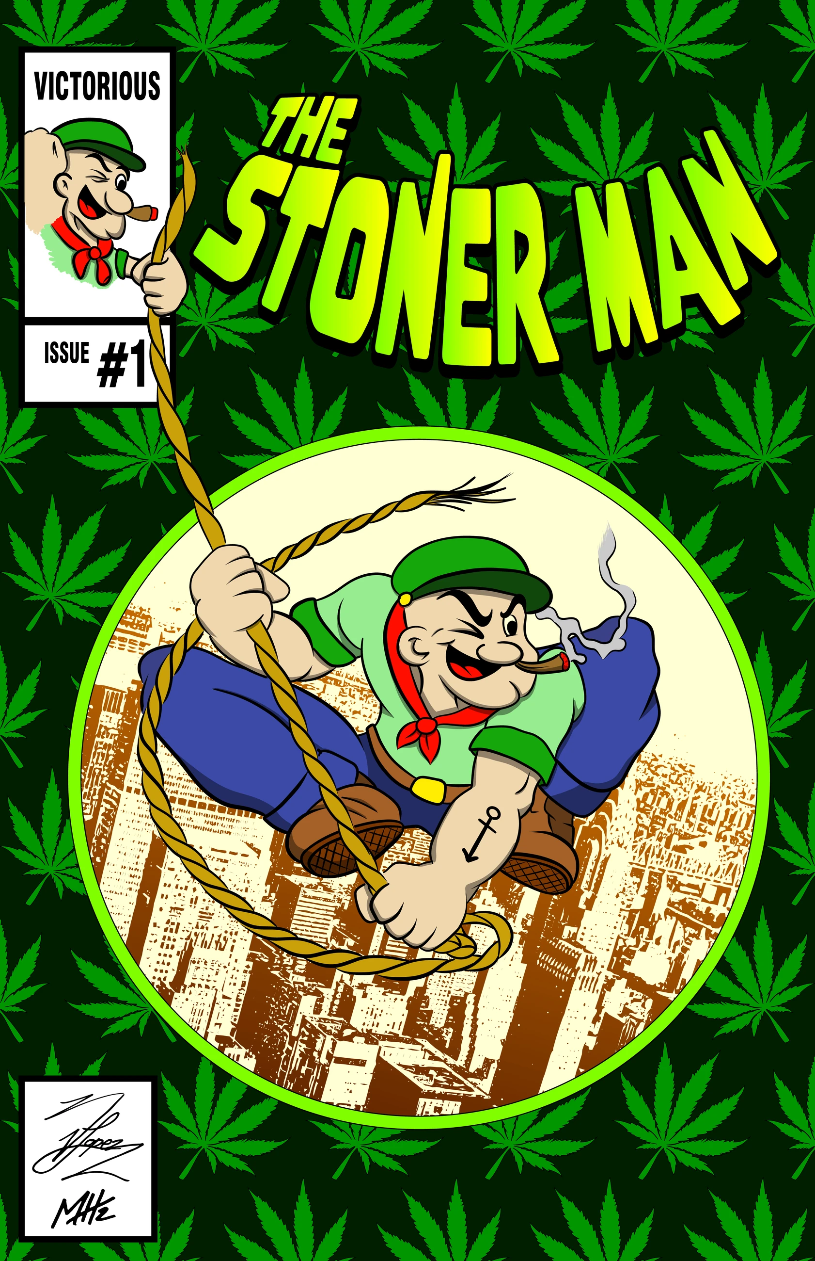 The Stoner Man 1 Victorious Lopez The Amazing Spider-Man #300 homage