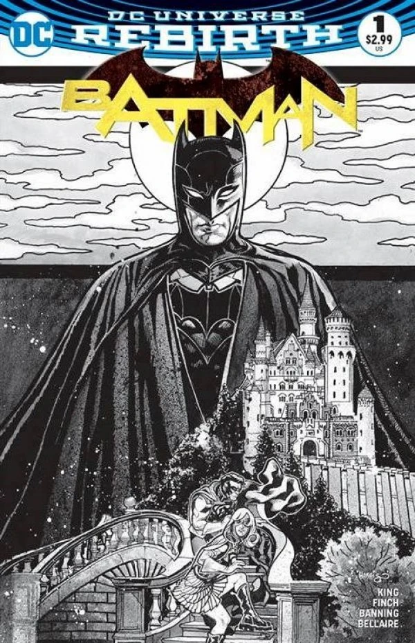 Batman #1 — Zapp! Comics Tony Harris Black & White Variant (color edition grouped)