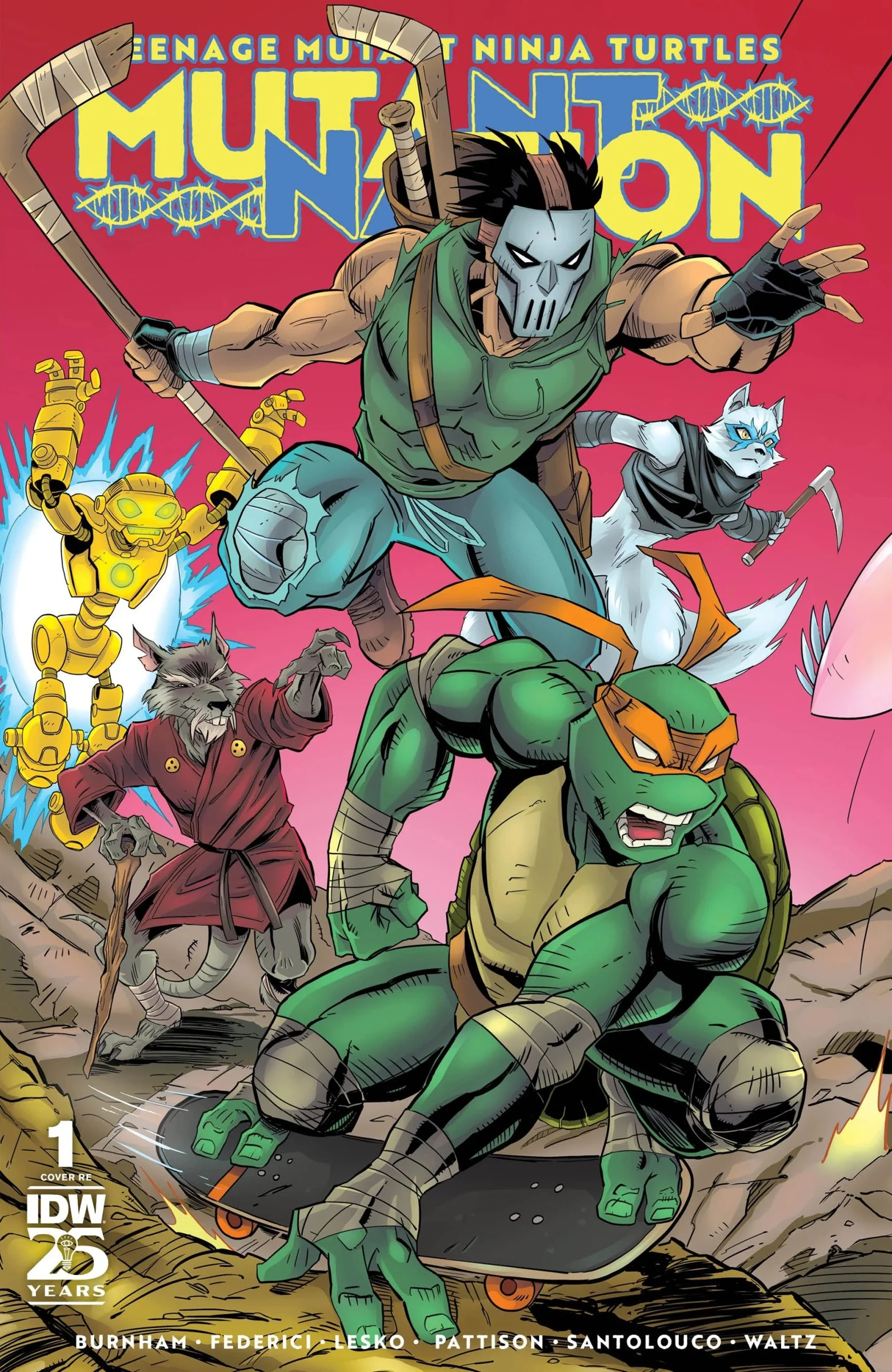 Teenage Mutant Ninja Turtles: Mutant Nation #1 — Massive Select four-piece connecting exclusive set, cover by Michael Calero
