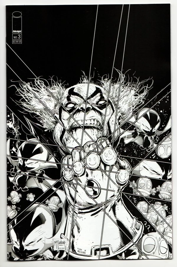Spawn Kills Everyone Too #3 — Cover B Todd McFarlane Black & White Virgin Variant