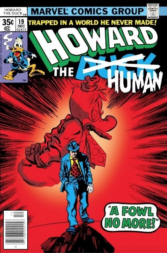 Howard the Duck #19 — Newsstand/regular cover (UK 'British Edition' pence variant uses same art)
