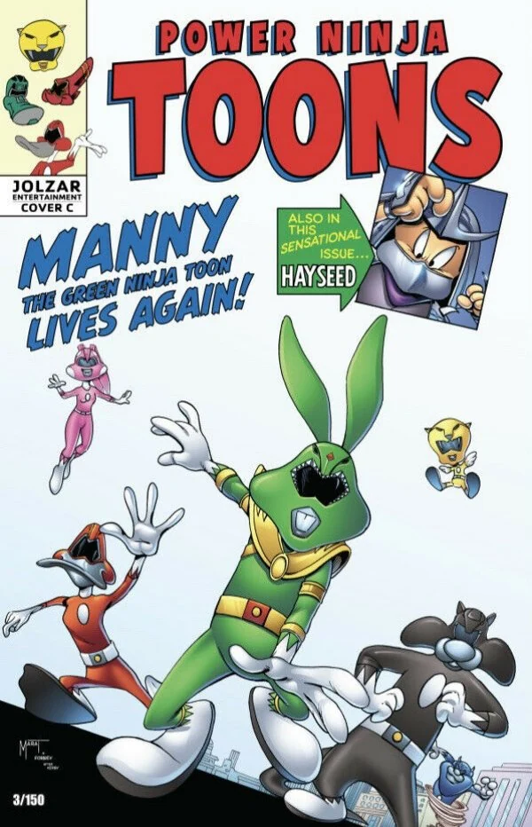 Power Ninja Toons #1 — Cover C Marat Mychaels Variant