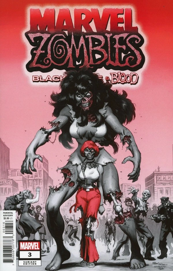 Marvel Zombies: Black, White & Blood #3 — 1:50 Ed McGuinness Unearthed Variant, cover by Ed McGuinness