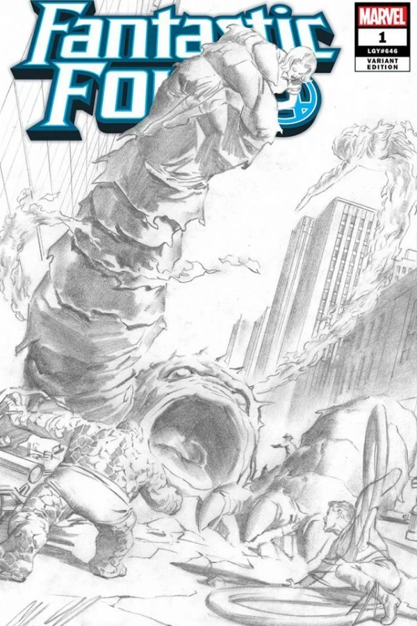 Fantastic Four #1 (2018 series) — Alex Ross webstore homage variant (color and sketch editions)