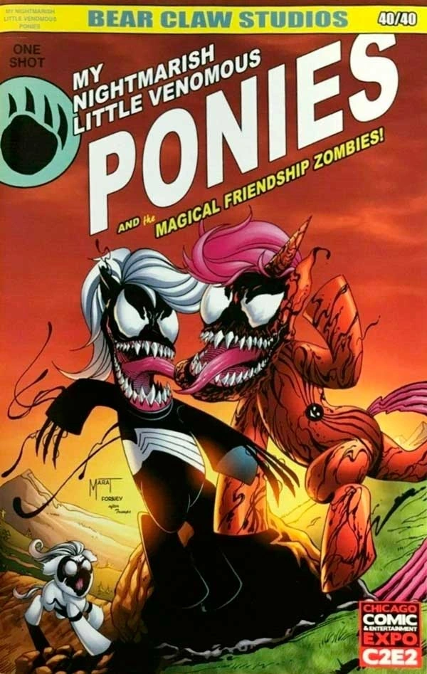 My Nightmarish Little Venomous Ponies and the Magical Friendship Zombies #1 — Michael Marat 2019 C2E2 Exclusive Hulk 181 Variant, cover by Michael Marat