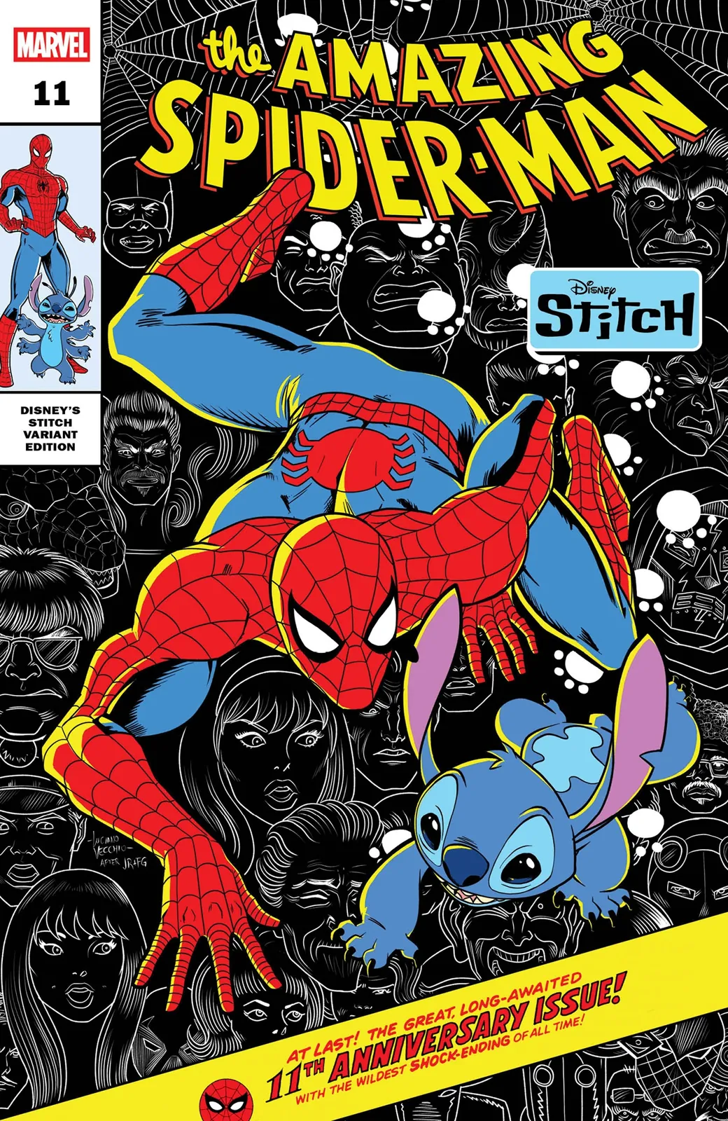 Amazing Spider-Man (2025) #11, Disney Lilo & Stitch Variant, artwork by Luciano Vecchio