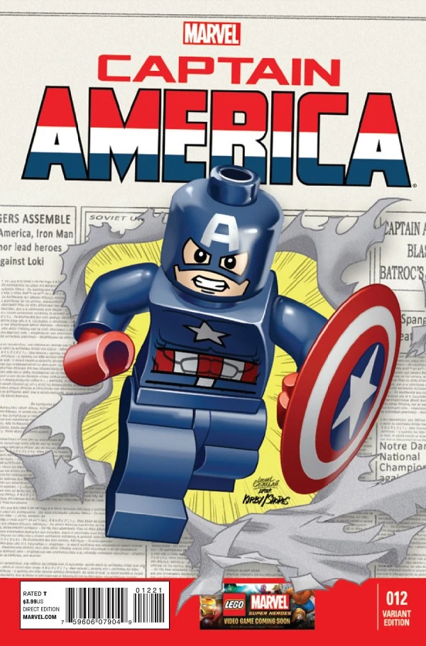 Captain America #12 — 1:25 Leonel Castellani LEGO Variant / 1:100 Leonel Castellani LEGO Sketch Variant