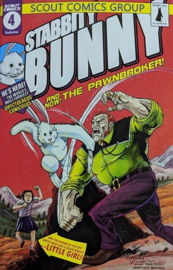 Stabbity Bunny #4 — Hulk 181 Cover Swipe Variant, cover by Steven Wilcox (pencils/inks); J. S. Browning (colors)