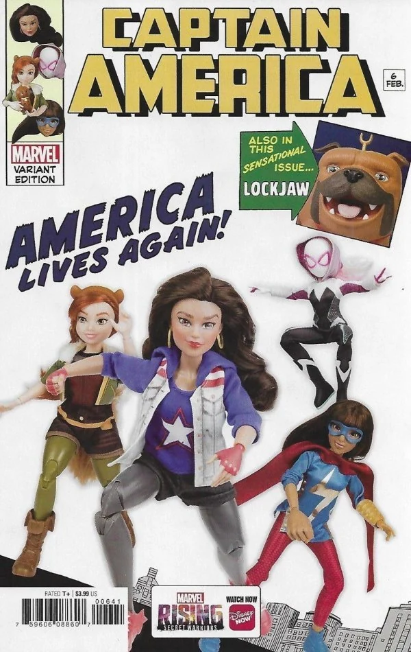 Captain America #6 — Marvel Rising Action Doll Homage Variant