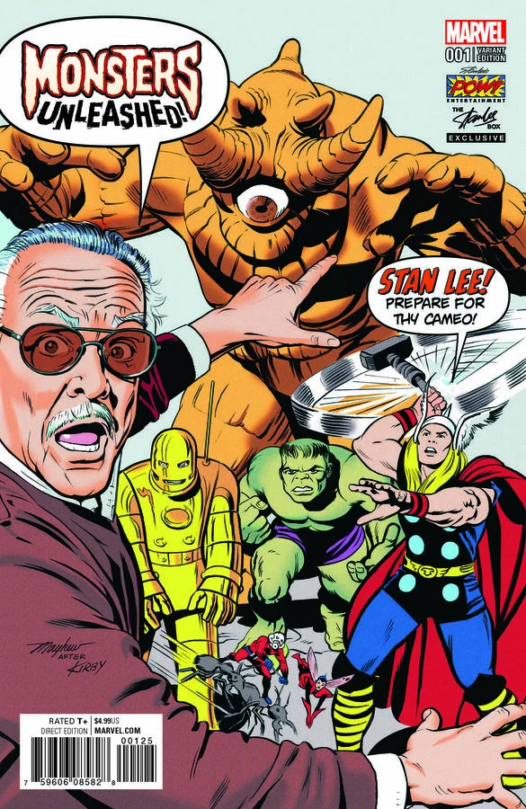 Monsters Unleashed #1 — The Stan Lee Box Mike Mayhew color variant (B&W grouped)