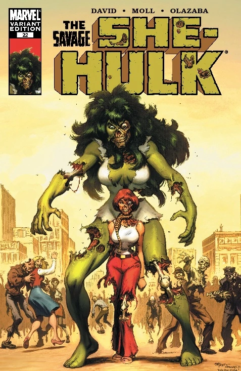 She-Hulk #22 — Ed McGuinness Zombie Variant, cover by Ed McGuinness