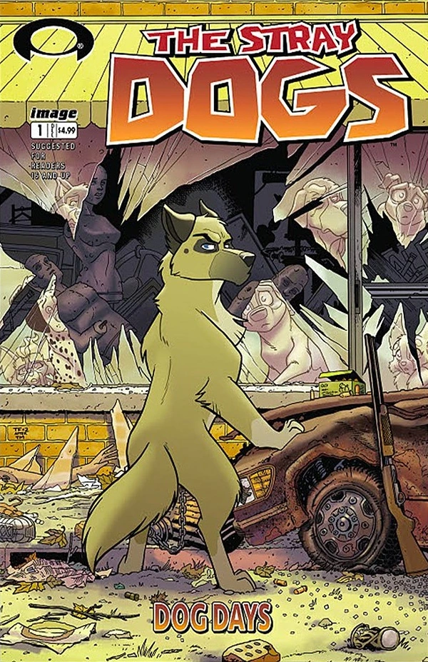 Stray Dogs: Dog Days #1 — Skybound Comics Vault Trish Forstner & Tony Fleecs Walking Dead Homage Variant, cover by Trish Forstner & Tony Fleecs