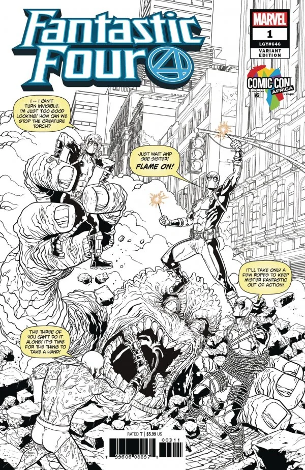 Fantastic Four #1 (2018 series) — Comic Con Africa 2018 Will Sliney Black & White Variant / Comic Con Africa 2018 Will Sliney Variant