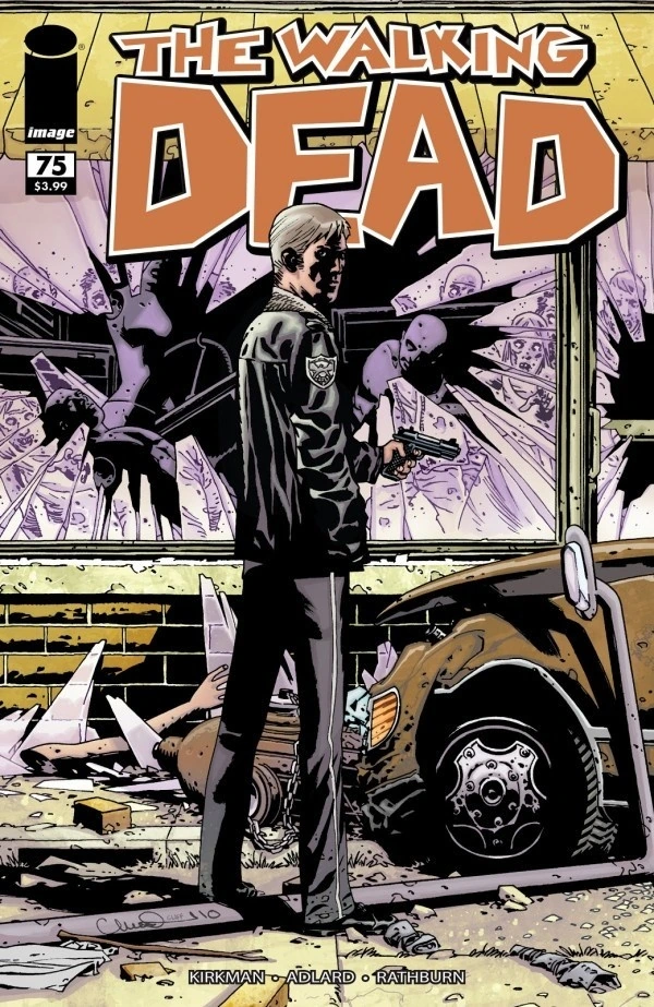 The Walking Dead #75 — Charlie Adlard Retailer Appreciation Variant, cover by Charlie Adlard; Cliff Rathburn