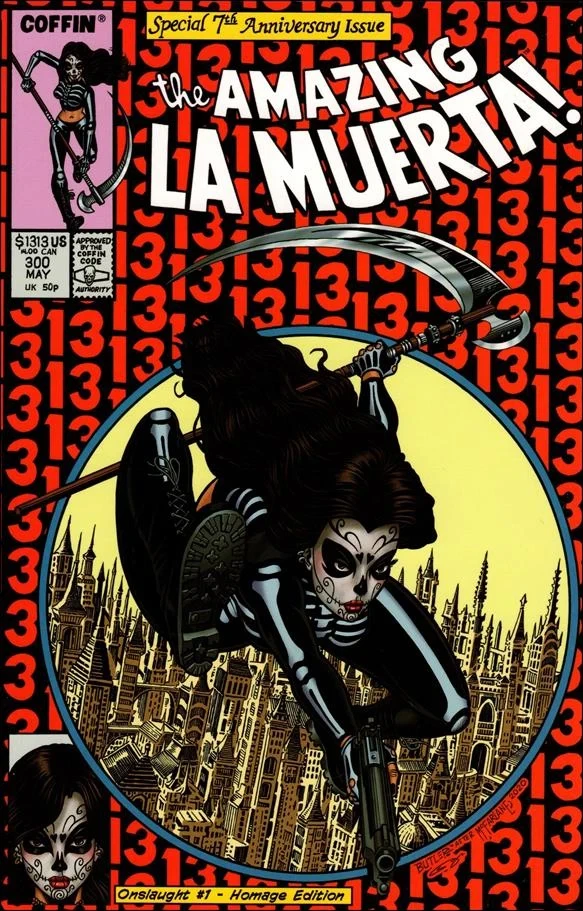 La Muerta: Onslaught #1 Steven Butler Amazing Spider-Man #300 homage cover