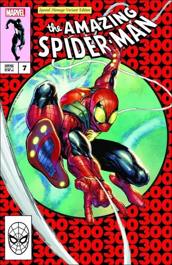 Amazing Spider-Man #7 Tyler Kirkham Amazing Spider-Man #300 homage cover