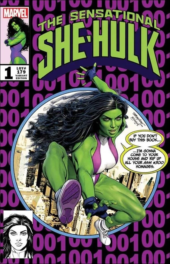Sensational She-Hulk #1 Mike Mayhew Amazing Spider-Man #300 homage cover