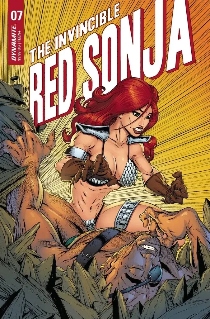 The Invincible Red Sonja #7 Cover N Jamie Biggs color homage cover