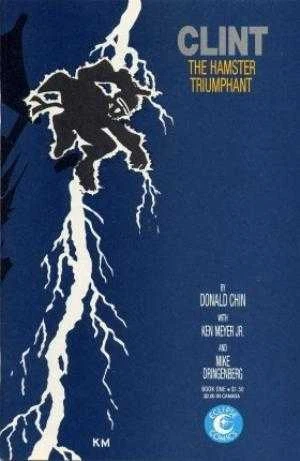 Clint: The Hamster Triumphant #1 cover, a homage to Batman: The Dark Knight Returns #1