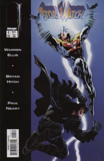 StormWatch #4 (1997 series) cover, a homage to Batman: The Dark Knight Returns #1