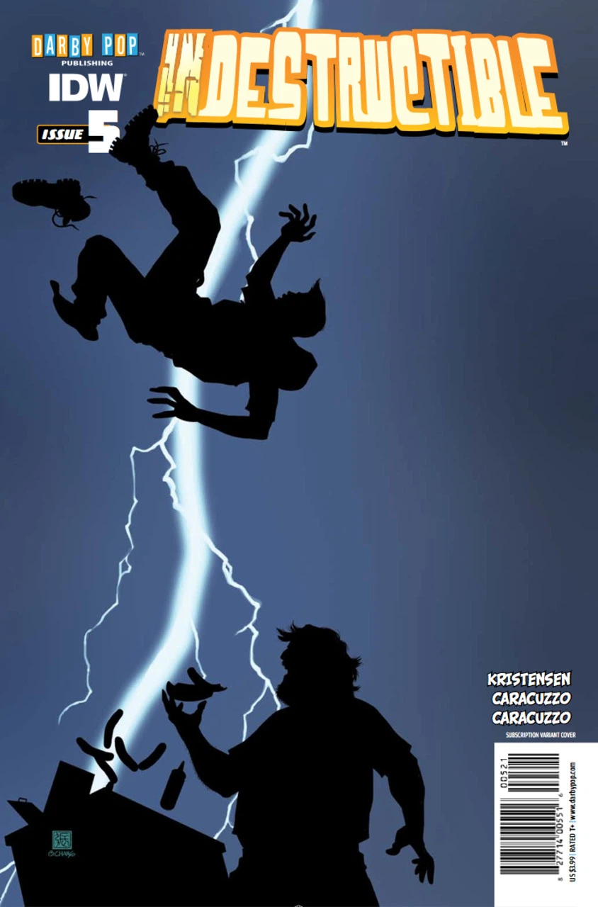 Indestructible #5 cover, a homage to Batman: The Dark Knight Returns #1