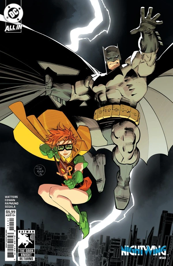 Nightwing #141 (40th Anniversary variant, Cover D) cover, a homage to Batman: The Dark Knight Returns #1