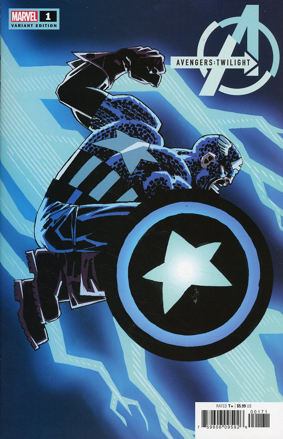 Avengers Twilight 1 Frank Miller lightning bolt variant homage to The Dark Knight Returns 1