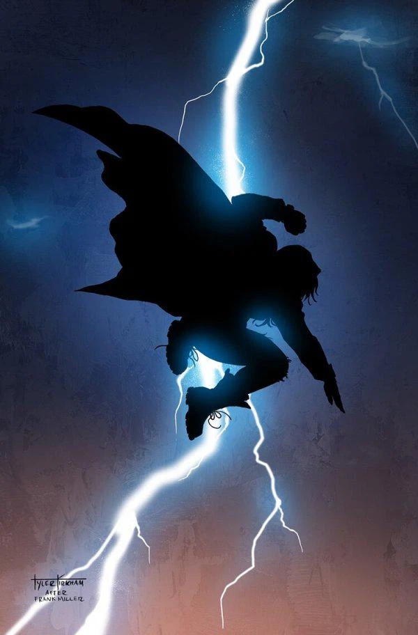 Crossover 7 Tyler Kirkham virgin cover homage to The Dark Knight Returns 1