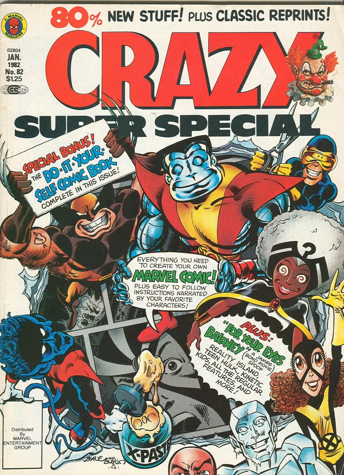 Crazy Magazine #82, Standard cover, Giant-Size X-Men #1 homage
