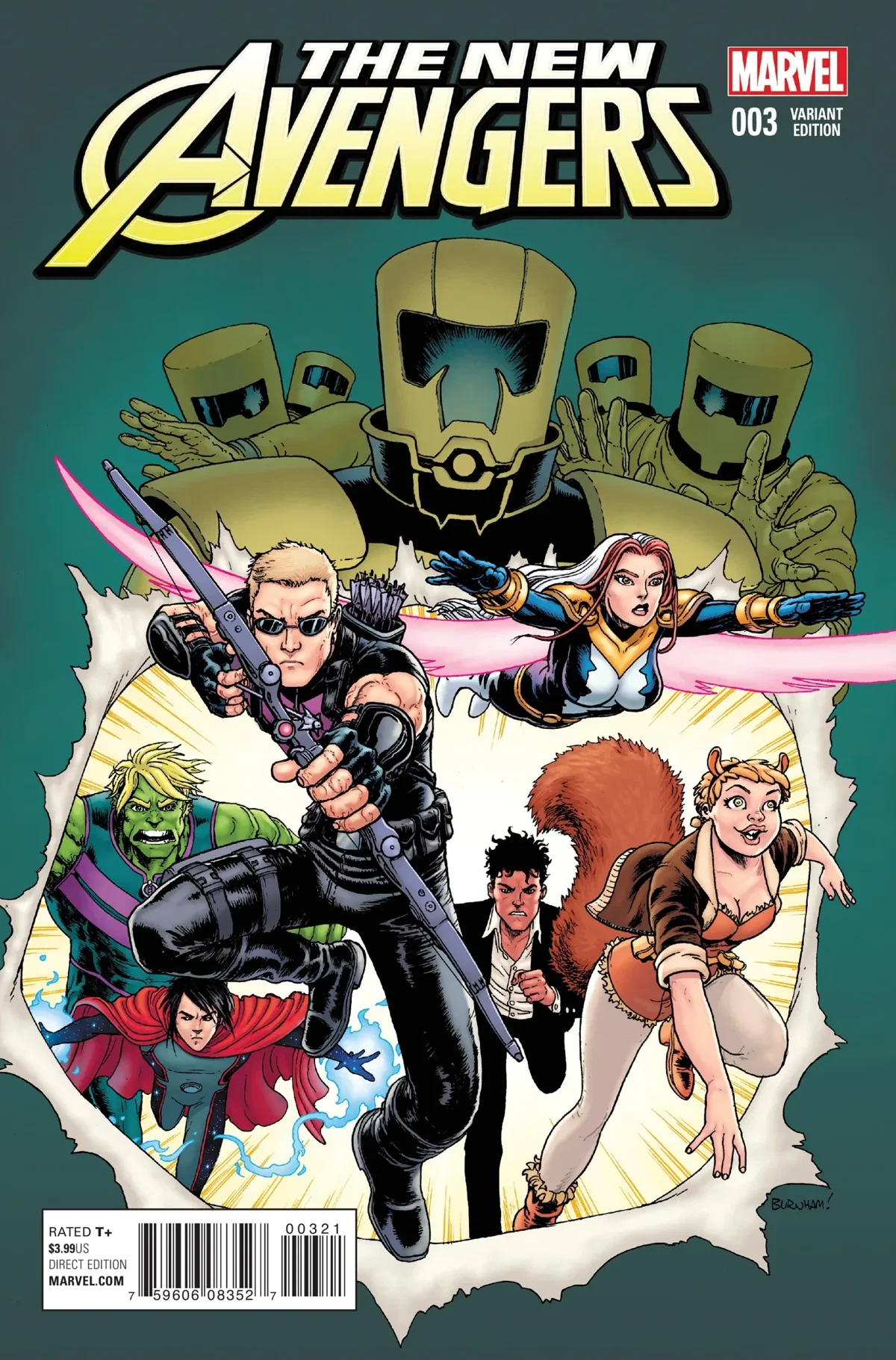 New Avengers #3 (2015 series), Chris Burnham incentive variant, Giant-Size X-Men #1 homage
