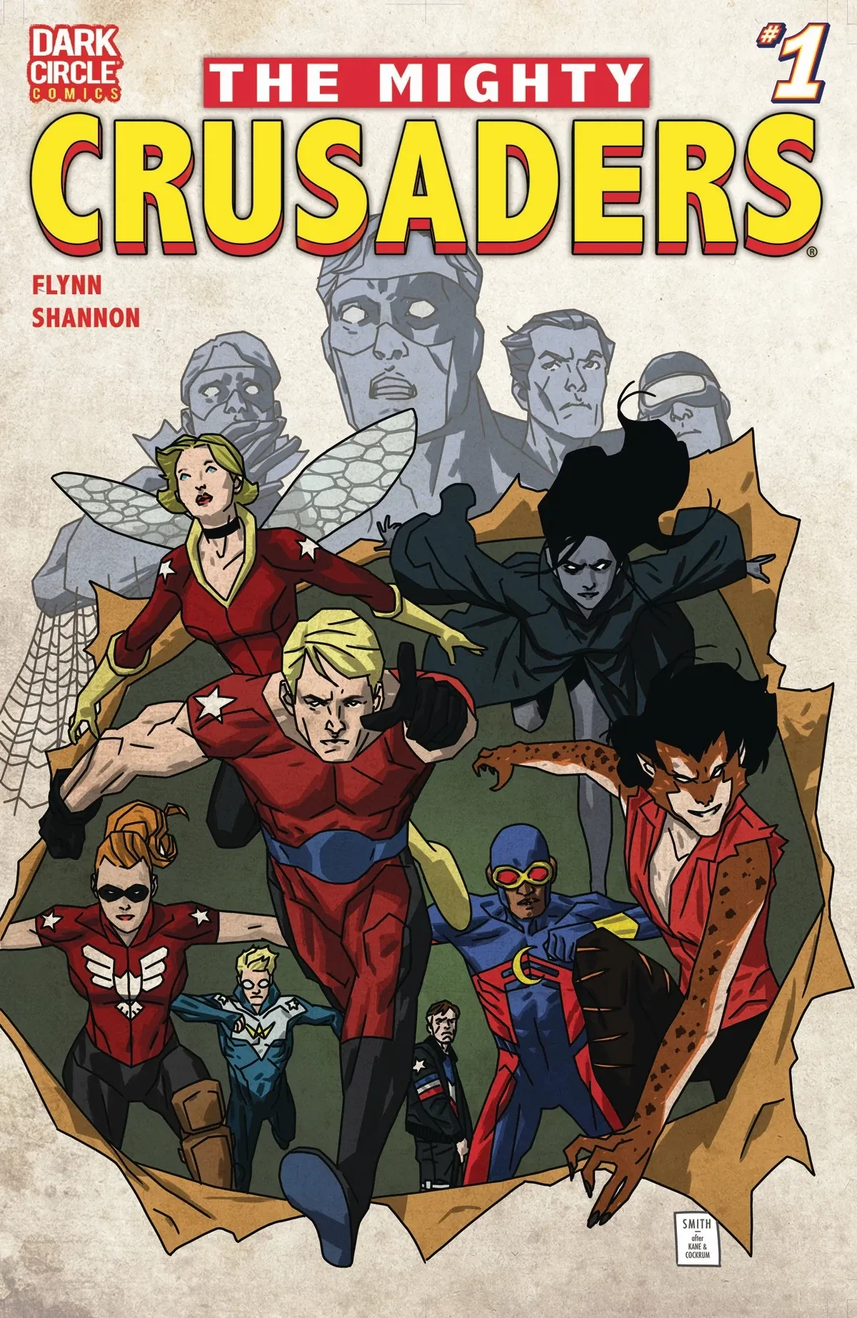 The Mighty Crusaders #1 (2018), Cover B Matthew Dow Smith, Giant-Size X-Men #1 homage